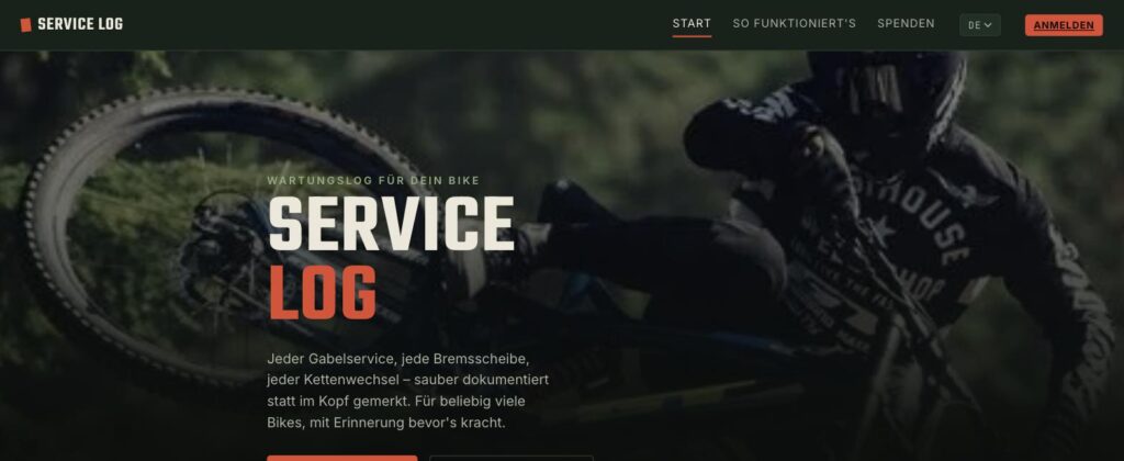 Startseite von service-log.online